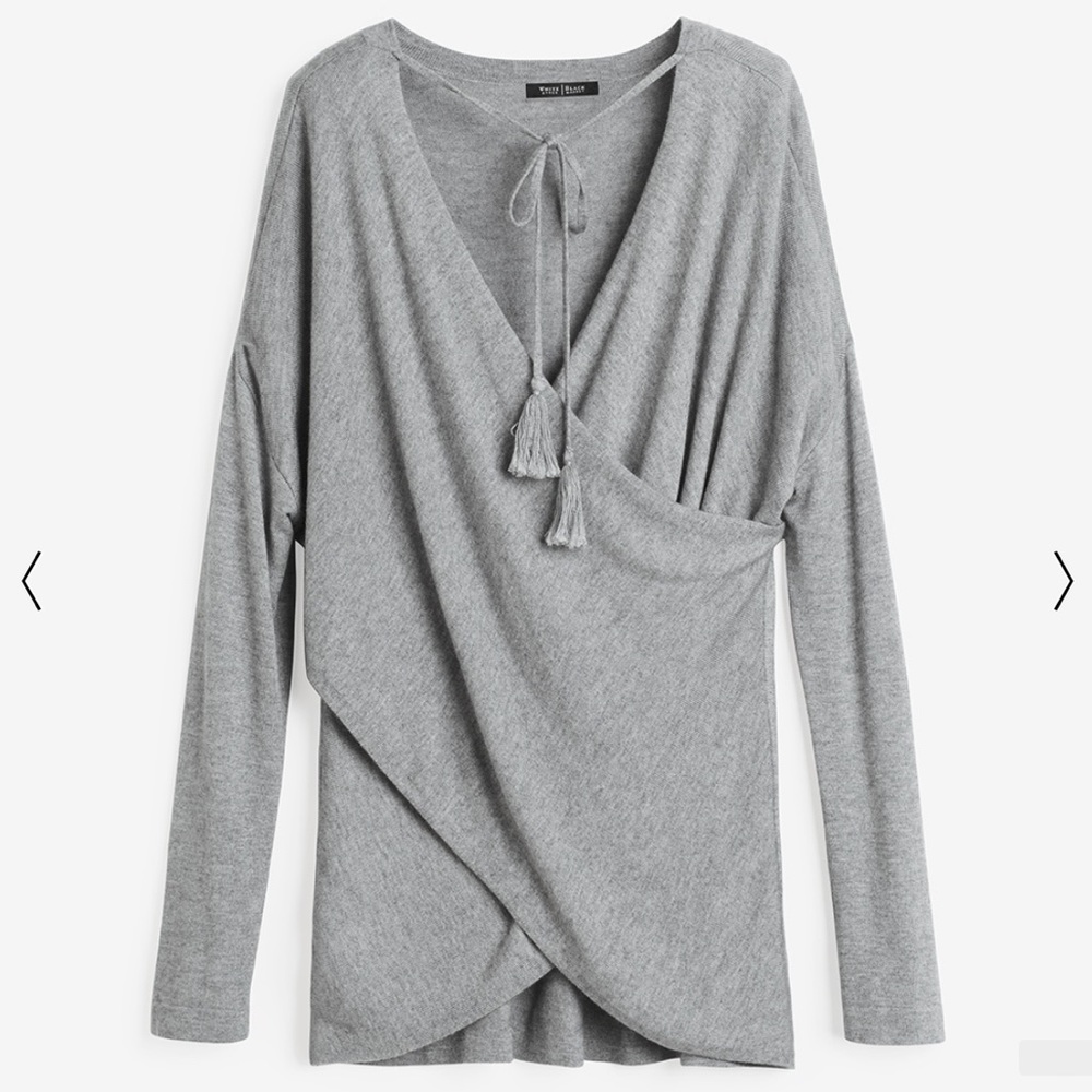 White House Black Market Gray Sweater